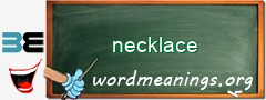 WordMeaning blackboard for necklace